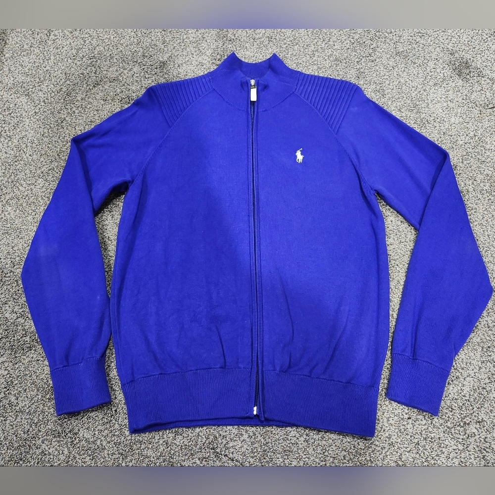 Ralph Lauren Polo Golf Royal Blue Zip Sweatshirt.. Size L
